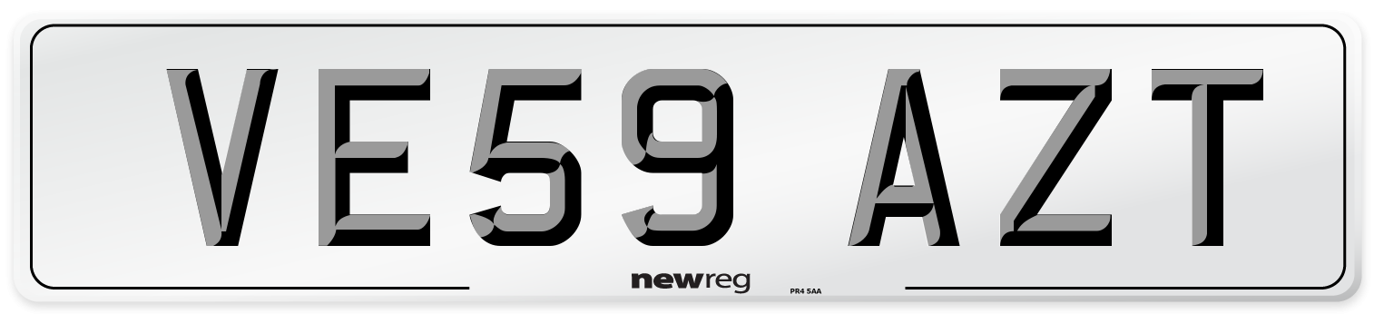 VE59 AZT Number Plate from New Reg